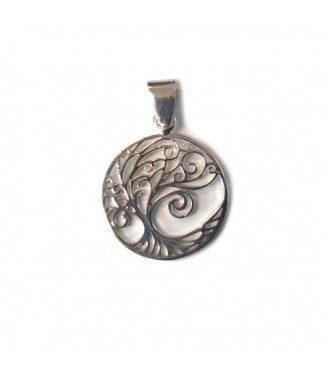 PE001497 Sterling Silver Pendant Charm Tree Of Life Solid Genuine Hallmarked 925